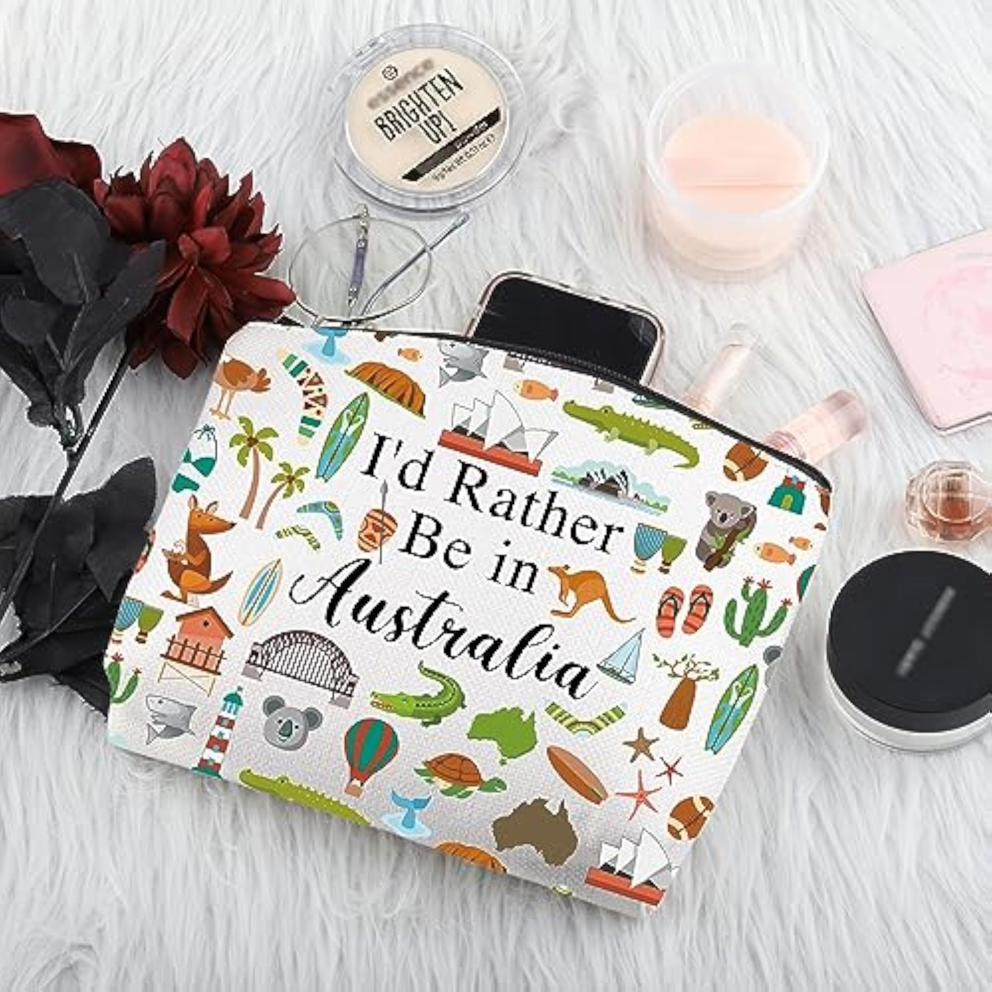 Australia Travel Makeup Bag, Vacation Gift