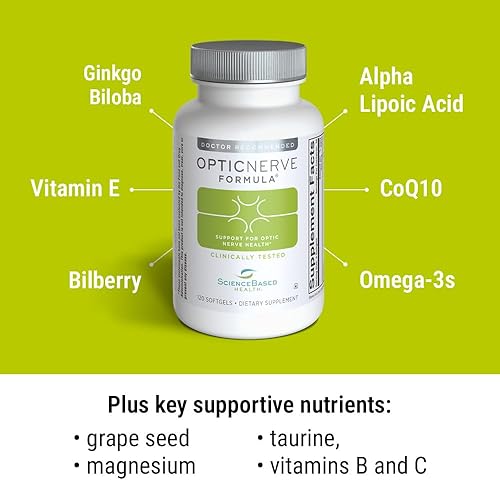 Miniatura 4 de ScienceBased Health Fórmula del nervio óptico: suplemento ocular clínicamente probado que apoya la función nerviosa y la circulación ocular,