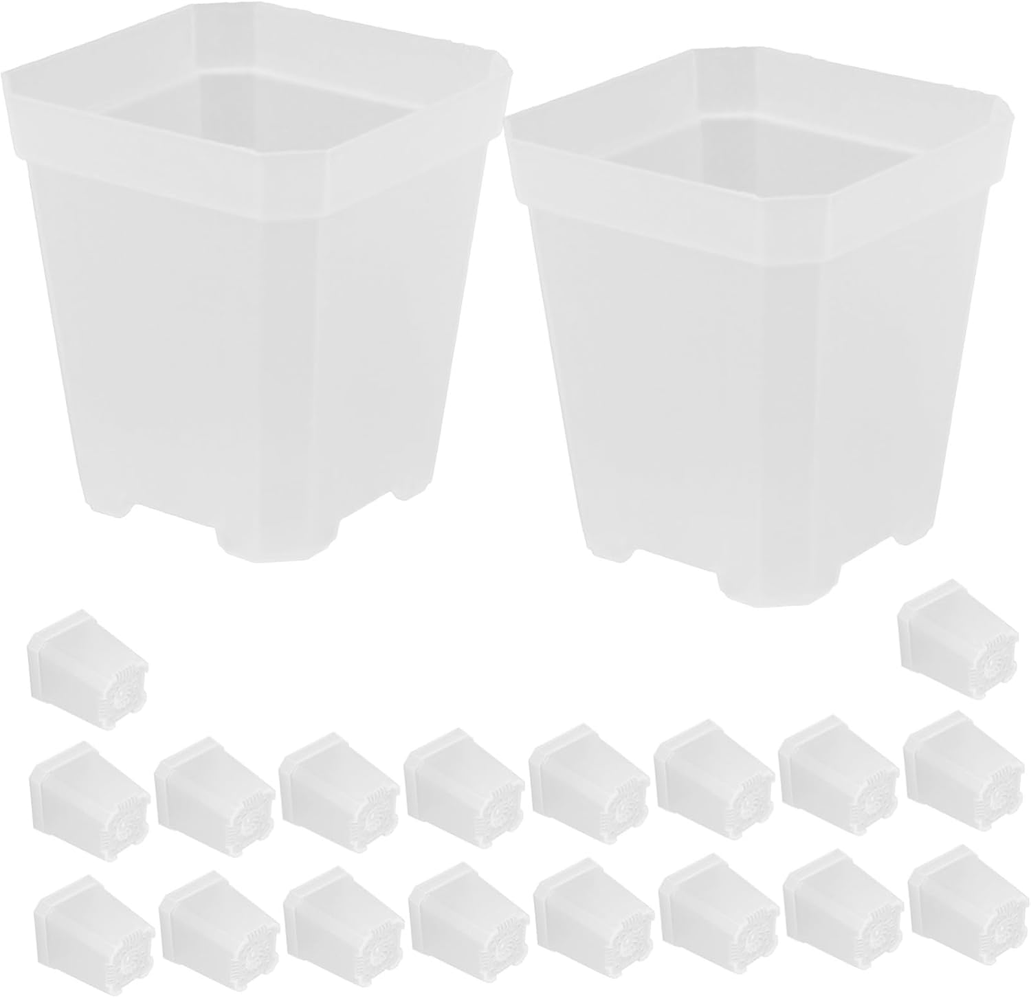 PAMINGONO Pack of 20 Square Plant Seedling Pot, Garden Pot, Planters