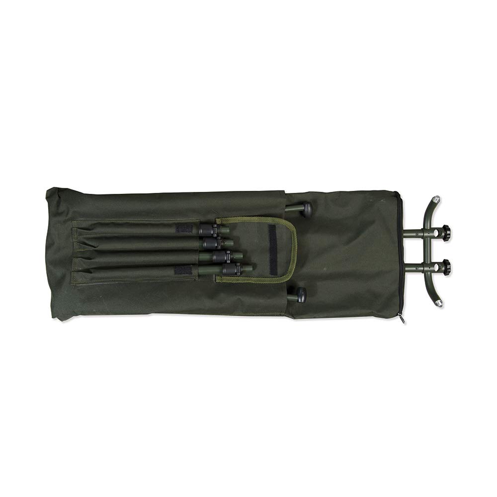 Rod Pod Stable et Léger - 1.7 kg, 2/3 Canne - Vert - Pour Activités de Pêche, Emplacement près de l'eau, Pêche en Mouvement