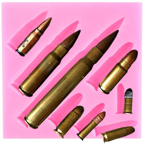 YIHUOMOLDS Bullet Fondant Silicone Molds For Cake Decorating Cupcake Topper Chocolate Candy Gum Paste Polymer Clay