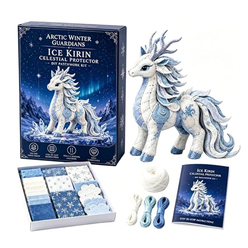 Kit couture d'animaux en feutrine arctique à offrir pour fabriquer une peluche 3D unique