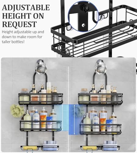 OMAIRA-Shower-Caddy-Hanging-Over-the-Shower-Head-Rustproof-Shower-Organizer-Hanging-with-Soap-Scrub-Holder-Non-Slip-Stainless-Steel-Bathroom-Storage-Rack-Shelves-No-Drilling-Black