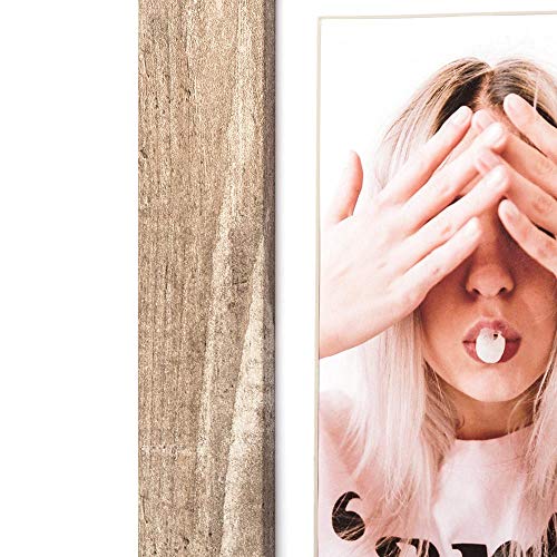 Scholartree Wide Molding 8X10 Picture Frames Display Picture 5X7 With Mat, Hd Glass Inside Rustic Wooden Light Brown Photo Frame For Table Top And Wall Mount, 2 Sets #TOP2