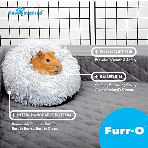 Paw Inspired Furr-O Burrowing Pet Bed with Zip-On Spandex and Fleece Bottoms for Guinea Pigs and Other Small Animals, Cozy Carrier, Hideout Enrichment Toy, Cage Accessories (Purple) by Paw Inspired - Image 6