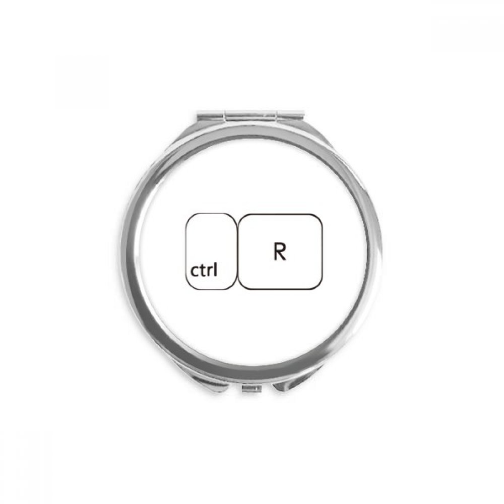Miroir rond de poche motif clavier de 2,6 pouces