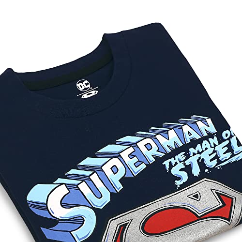Image of Kidsville Spiderman Printed Regular Fit Blue Cotton Blend Boy's Pajama