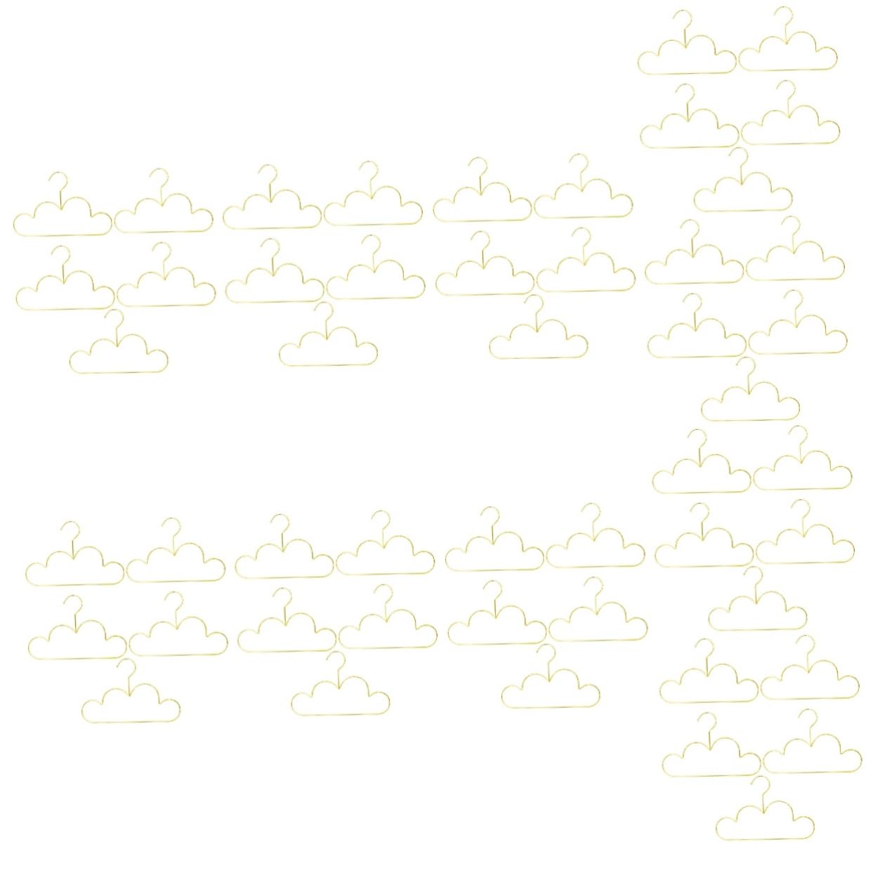 MAGICLULU 10 Sets Kleiderbügel Aus Metall Für Kinder in Wolkenform Kleiderbügel Ohne Für Wäsche 5 Stück * 10