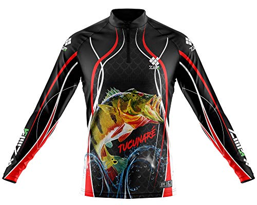 Camisa De Pesca Ziiip Proteção Solar Uv 50 CP016pt Tucunaré