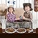 Recheel Western Birthday Party Supplies Decorations, Cowboy Wild West Theme Birthday Paper Plates and Napkins Set with Cups and Straws for 24 Guests, 120 Pcs Disposable Party Dessert Dinnerwares