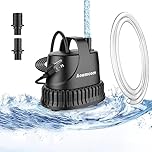 Aoumcom 200GPH Submersible Water Pump, 10W Water Fountain Pump, Aquarium Pump, 750L/H Water Pump with 7ft Power Cord for Garden Fountain, Water Table, Waterfall, Fish Tank, Pond, Hydroponics