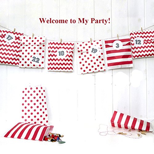 Biodegradable Paper Candy Cookie Bags, NUIBY Food Safe Favor Bags, Buffet Treat Bags for All Party Loot Bags - 100 Counts, Assorted 4 Designs (Grey) - Thumbnail 7