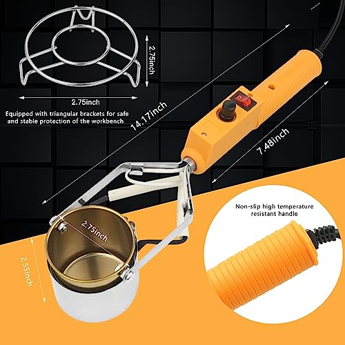 Lead Melting Pot, Lead Melting Pot For Fishing & Bullets Molds Kit. Electric Melting Pot For Lead,Crucibles For Melting Metal，Suitable For Fishing Weight Molds & Metal Pendant 、Diy（300W） #TOP1