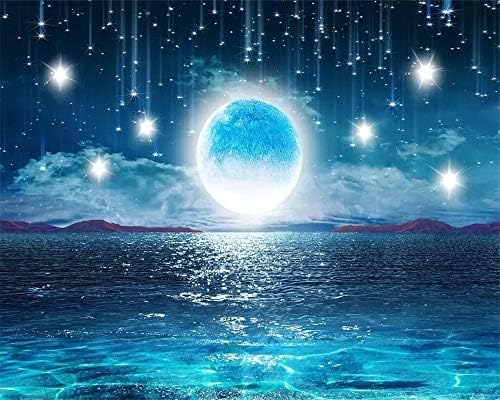 Amazon Co Jp Bzbhart Custom Wallpaper Mural Moon Moon Luminous Starry Sky Moon Landscape Living Room Bedroom Tv Background Wall 3d Wallpaper 0cmx140cm Diy Tools Garden