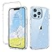 DUEDUE Coque iPhone 13 Pro Transparent avec Paillettes Solide Antichoc Renforcé Silicone Clair iPhone 13 Pro Coque Femme Elégant, Protection Arrière