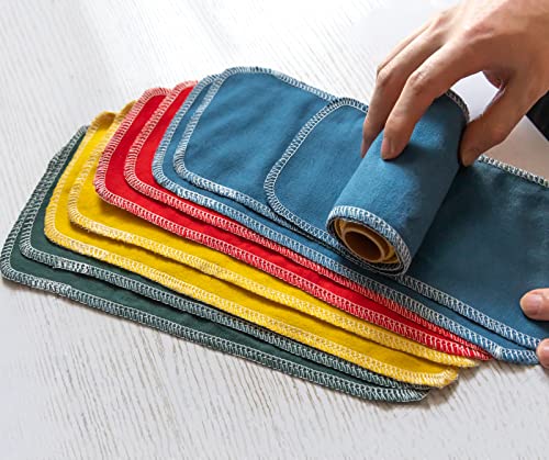 Naively- Washable Reusable Toilet Paper 20 Pieces, Organic Eco-Friendly Absorbent Wipes, Super Soft Colored Cloth Toilet Paper,Zero Waste Breathable Toilet Paper Towels #TOP1