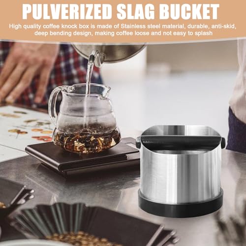 Miniatura 4 de Recipiente Para Tamiz Portafiltros, Caja De Acero Inoxidable, Recipiente Para Posos De Café, Portafiltros Para Posos De Café, Recipiente Para Portafiltros, Accesorios Para Máquina Portafiltros 700 Ml