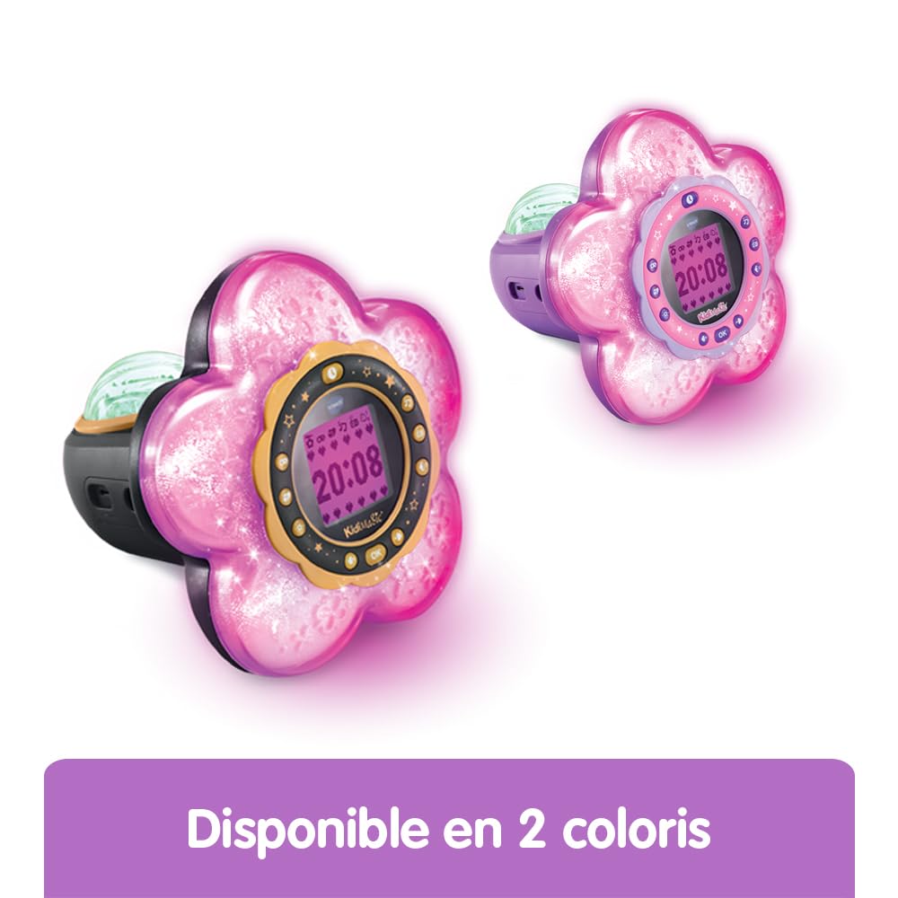 VTech KidiMagic Galaxy Light Violet Radio Réveil Enfant 9 en 1 Effets Lumineux Projection Aurores Boréales Plafond Enceinte Jeux Cadeau 6-12 Ans Français