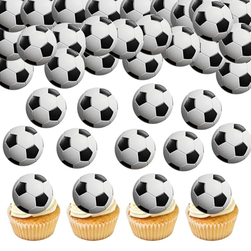 Anemowind 40 Stück Fußball Kuchen Deko Essbare Cupcake Topper für Geburtstagstorten Sport Party Decoration Anemowind 40 Stück Fußball Kuchen Deko Essbare Cupcake Topper für Geburtstagstorten Sport Party Decoration