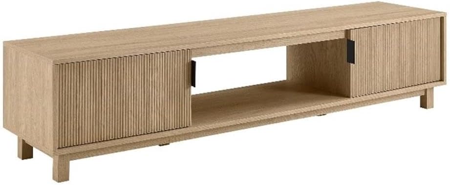Walton Modern Fluted-Door Low Stand