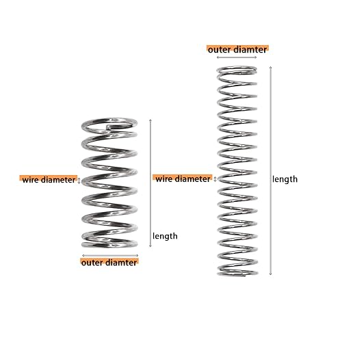 Miniatura 3 de Dianrui Kit surtido de 300 muelles de compresión, 23 tamaños diferentes, mini resortes mecánicos de acero inoxidable para proyectos de reparación de