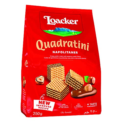 Image of Loacker Quadratini Napolitaner(Milk, Hazelnut)250G,Italy, 0.25 Kg