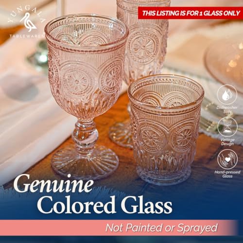 Vaso pequeño rosa Yungala de repuesto individual para cristalería elegante 4