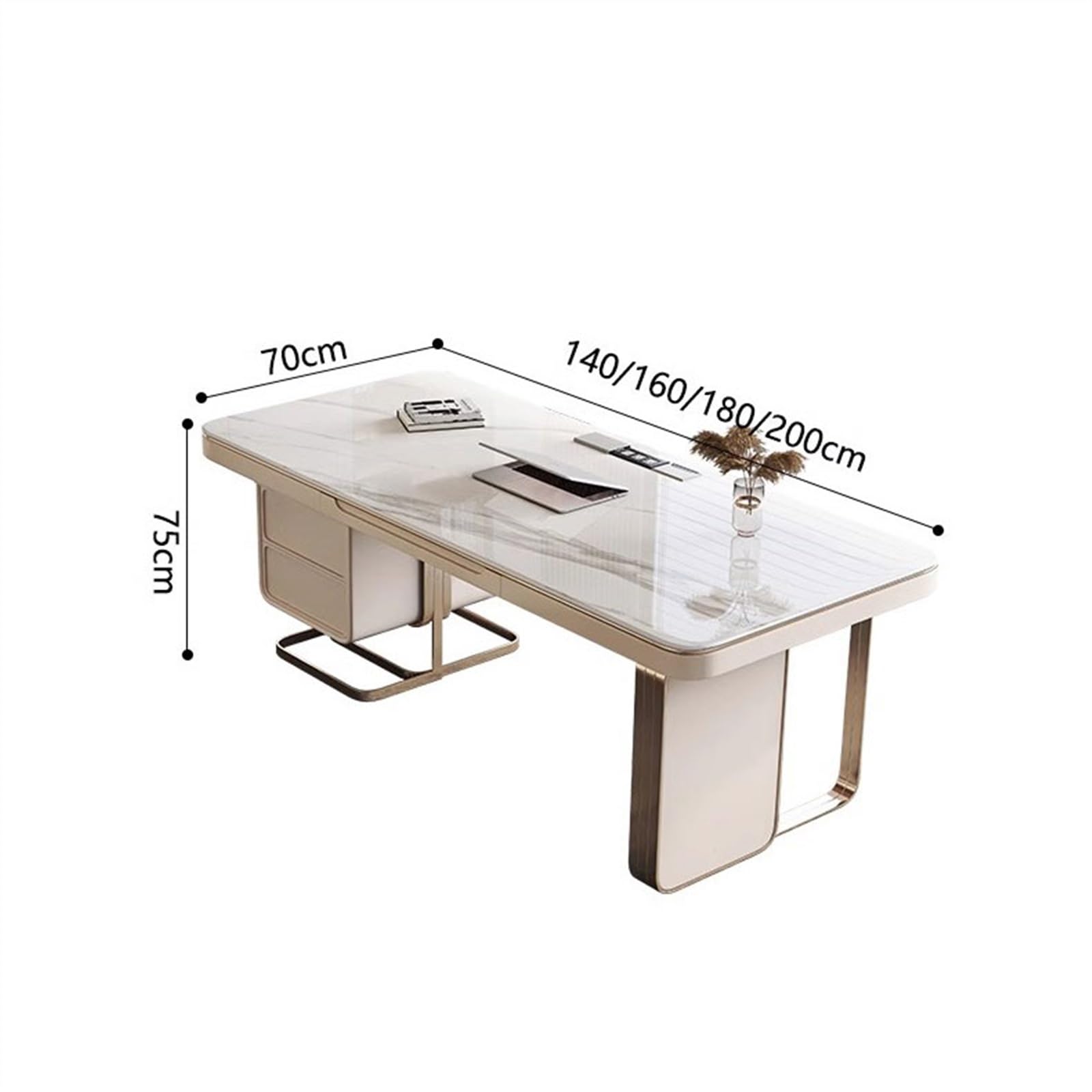 Biurko do nauki pracy światło luksusowy nowoczesny minimalistyczny styl wysokiej klasy płyta skalna biurko i krzesło PC stół designerski stół do nauki biurko do pisania biuro domowe biuro