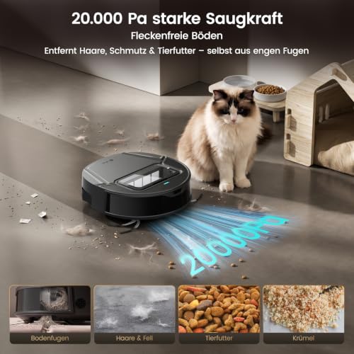 Lefant M280 Saugroboter mit Wischfunktion, 20.000Pa Saugkraft – Ansicht 4
