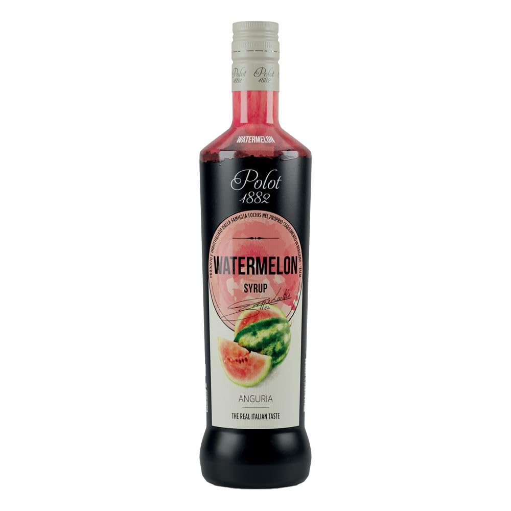 Polot 1882 Watermelon Syrup 70cl – Italian Bar-Grade Non-Alcoholic Syrup, Refreshing Juicy Watermelon Flavour, Gluten-Free, Perfect for Summer Cocktails, Spritzes, Lemonades, Iced Teas & Mocktails