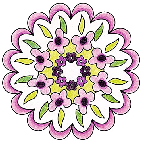 Ravensburger Mandala Designer Mini romantic 29947, Zeichnen lernen für Kinder ab 6 Jahren, Zeichen-Set mit Mandala-Schablone für farbenfrohe Mandalas