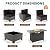 VONZOY 7 Piece Patio Furniture Set with Fire Pit Table, Outdoor Sectional Conversation Sets Black Wicker Rattan Sofa with Coffee Table for Patio Garden Backyard, 4'' Thickened Cushion Black