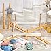 Juexica Amish Style Wooden Yarn Swift - 2 Pcs Ball Yarn Spindle Holder for Arts & Crafts Knitting Accessories
