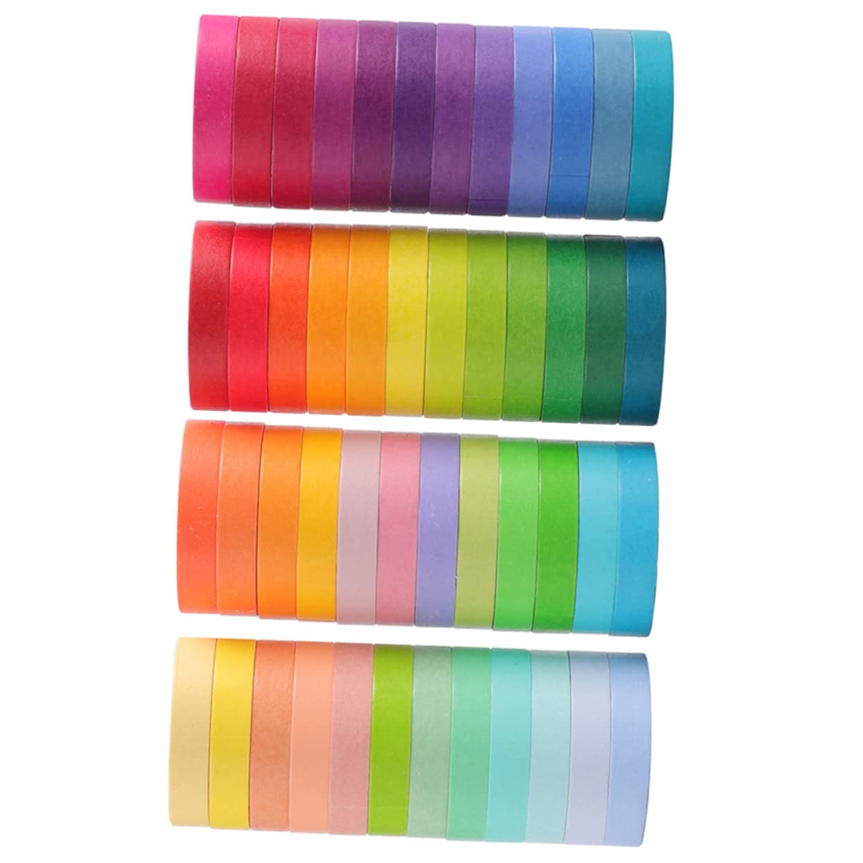 jojofuny 240 Rouleaux Rubans Washi Arc Ciel Ruban Adhésif DIY pour Scrapbooking Journal Planificateur Décoration Polyvalente