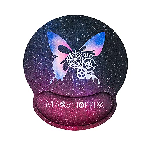 MarsHopper Memory Foam Mouse Pad - Alfombrilla de ratón con diseño de mariposa mecánica Cover