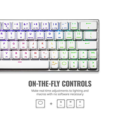 Image of Cooler Master SK622 Wireless 60% Sliver White Mechanical Keyboard with Low Profile Brown Switches, New and Improved Keycaps, and Brushed Aluminum Design