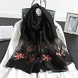 Bufandas de seda ligeras para las mujeres: las características de la seda son fibra ultra fina, suave y flotante, transparente y transpirable, delgada como las alas de la cigarra, la mejor y la mejor fluidez. La bufanda de seda se envuelve suavemente alrededor del cuello, cómodo y no rayado. La exquisita bufanda para mujer se puede utilizar durante todo el año.