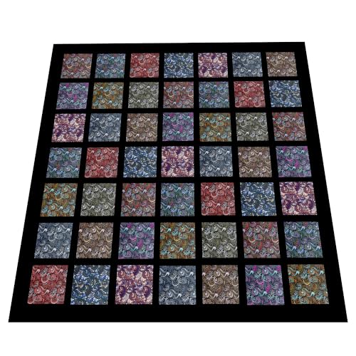 Image of 8 inch 50pcs Cotton Fabric Squares for Sewing Quilting SuppliesDark Paisley | Good quality fat quarters fabric bundles 100% cotton beautiful patterns fabric squares perfect for quilting projects