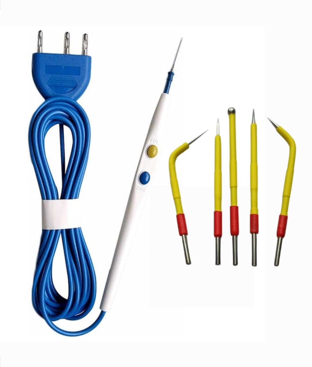 Surgical cautery electrode tips pack of 5, with one disposable pencil
