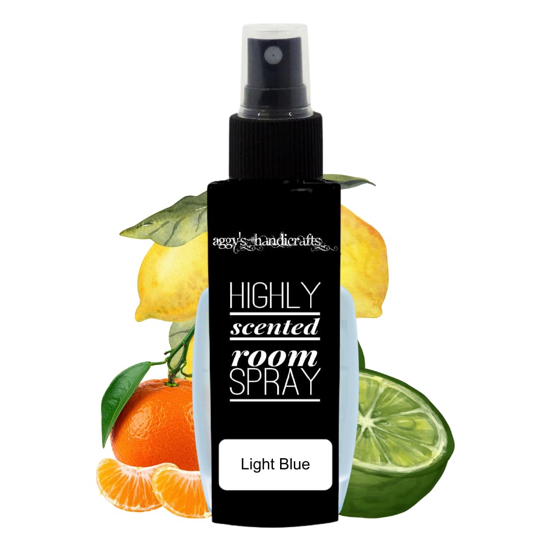 LIGHT BLUE Handmade Highly Scented Room Spray (Travel Size)