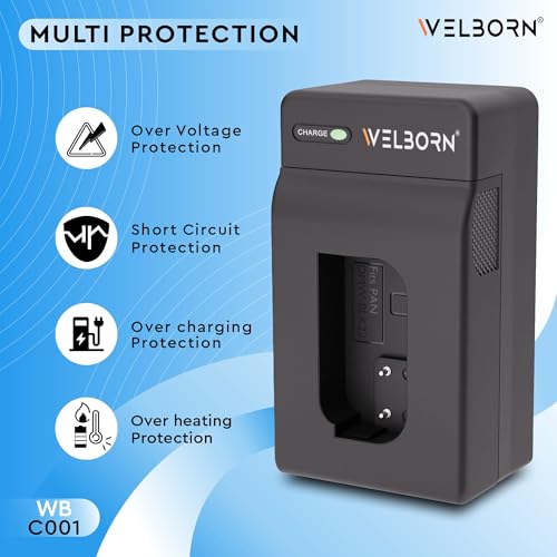 Image of Welborn Camera Battery Charger for Panasonic DMW-BLK22 Battery Compatible with Panasonic Lumix DC-S5, S5 II, DC-GH5, DC-G9, DC-GH5S, S5 IIx, S9, GH7, G9 II, GH6, GH5 II