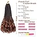 RuiYok 9 Packs French Curl Crochet Braids 14 Inch Goddess Box Braids Crochet Hair with Curly Ends Pre Looped Synthetic Bouncy French Curly Braiding Hair for Women Knotless Braids Hair Extensions