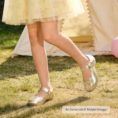 Image of Felix & Flora Toddler Flower Girl Dress Shoes - Baby Girl Ballet Mary Jane Flats for Party School Wedding