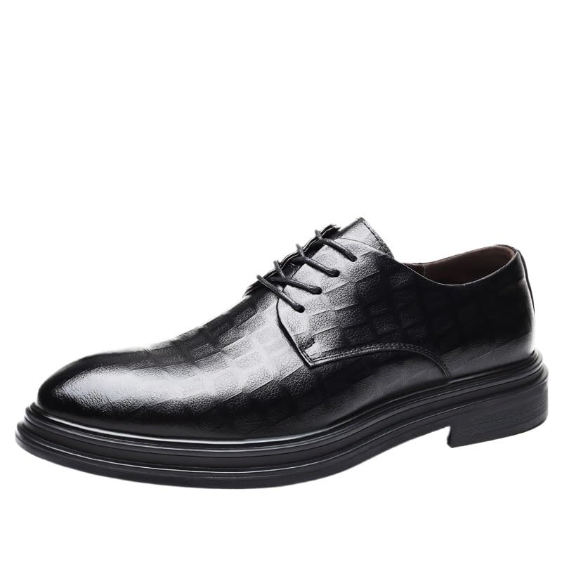 Men's Comfort Orthopedic Oxford Dress Shoes Italian Leather Lace Up Round Toe Rubber Sole Slip Resistant Uniform Shoes2