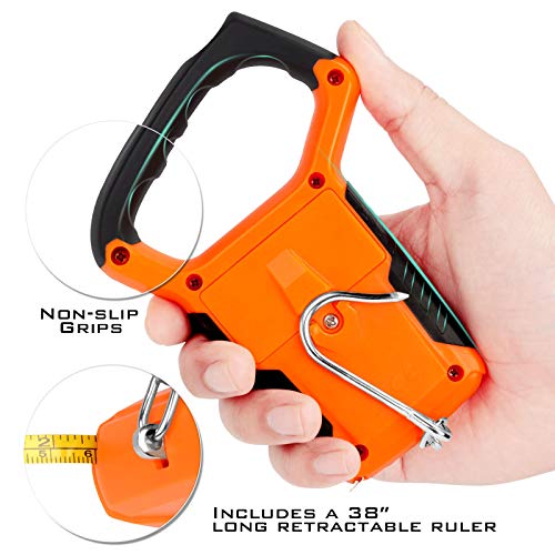 Kastking Fish Scale With Floating Lip Gripper, Water Resistant, Dual Mode – 110 Lbs/50 Kg, Light And Strong Abs Frame, Non-Slip Handle, Retractable 38” Tape Measure And Floating Lip Gripper Combo #TOP7