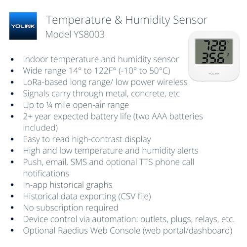 Yolink YS8003 Smart Wireless Temperature & Humidity Sensor thumb #1