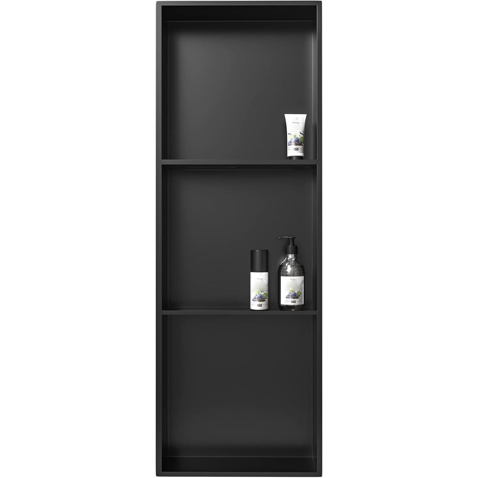 LIYRGWN Shower Niche Organizer Rustproof Stainless Steel Shower Caddy No Drill Wall Insert Bathroom Organizer with Shelf Waterproof