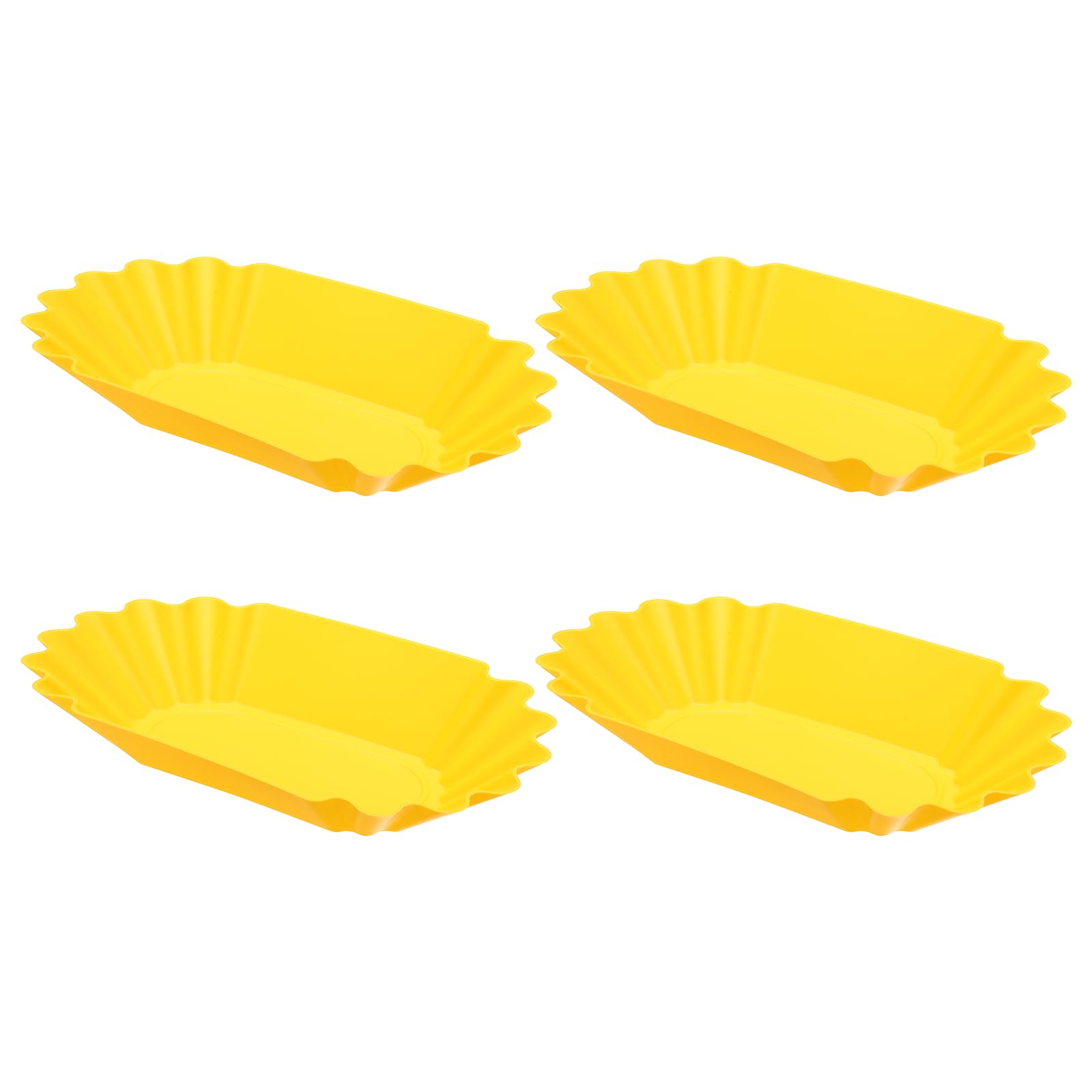 sourcing map 4Pcs Coffee Beans Sample Tray, 450g Coffee Beans Display Dish Reusable Plastic Sample Weighing Tray Storage Container for Home Cafe Exhibition Weighing and Displaying, Yellow