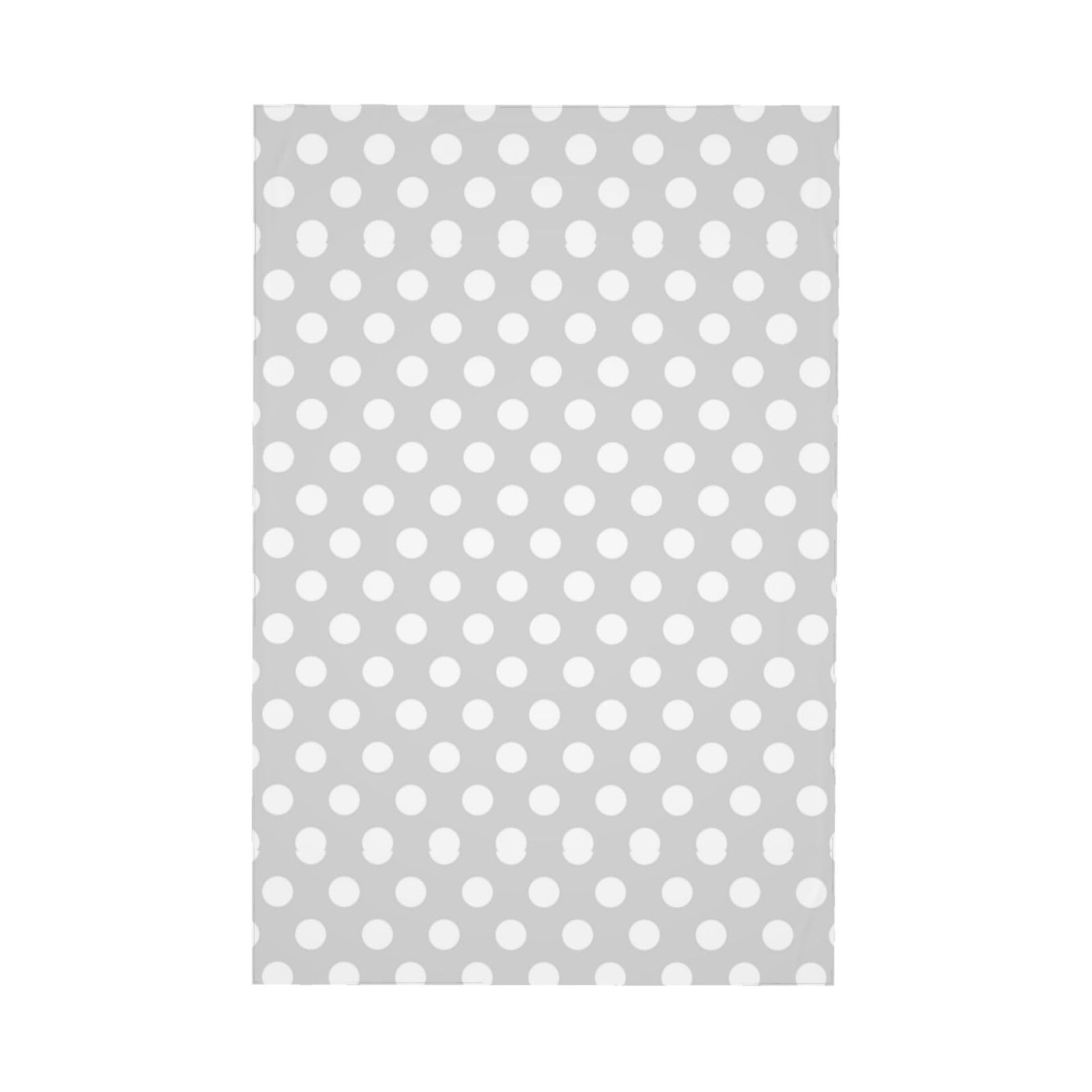 Tovaglia 152 x 228 cm, tessuto bianco a pois, resistente alle pieghe, per feste al chiuso e all'aperto, resistente tovaglia per eventi e uso domestico