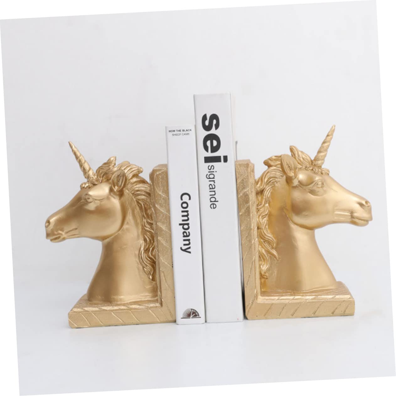 STOBOK Eleganti Fermalibri in Resina Set Da 2 Fermalibri Per Mensole Da Scrivania Per Decorare La Libreria